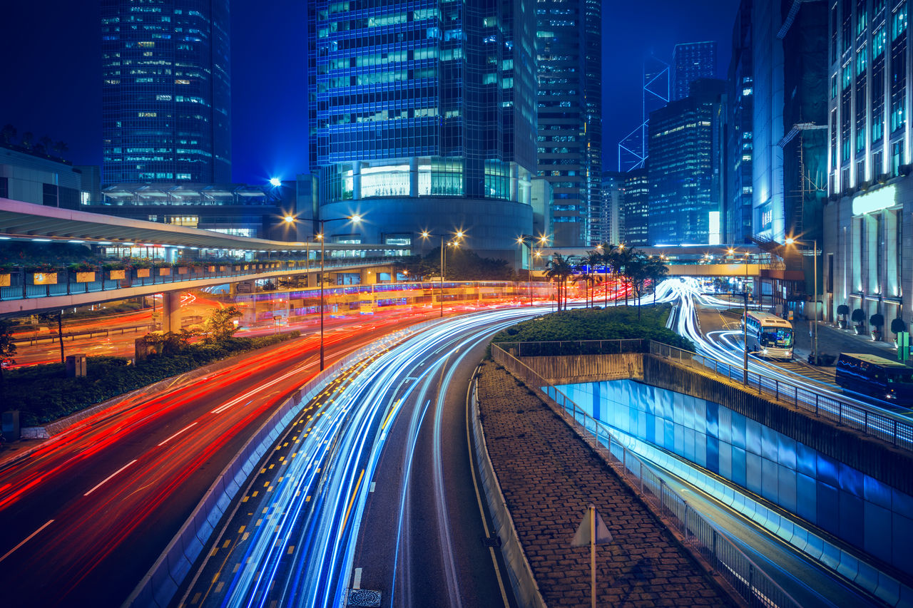Hong Kong city night scenes